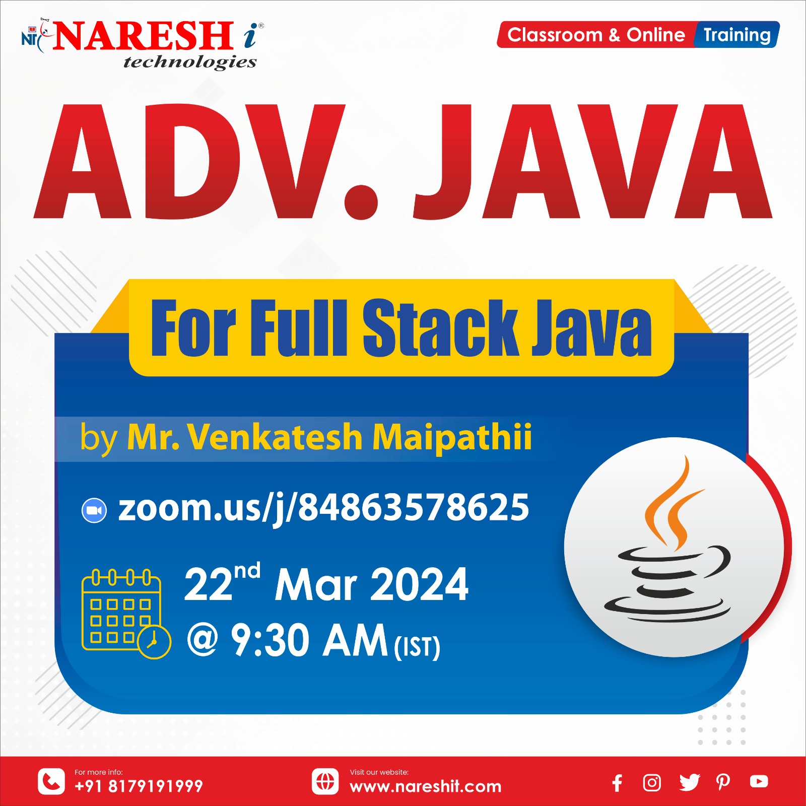 Advance Java Training In Hyderabad Nareshit 17109342854