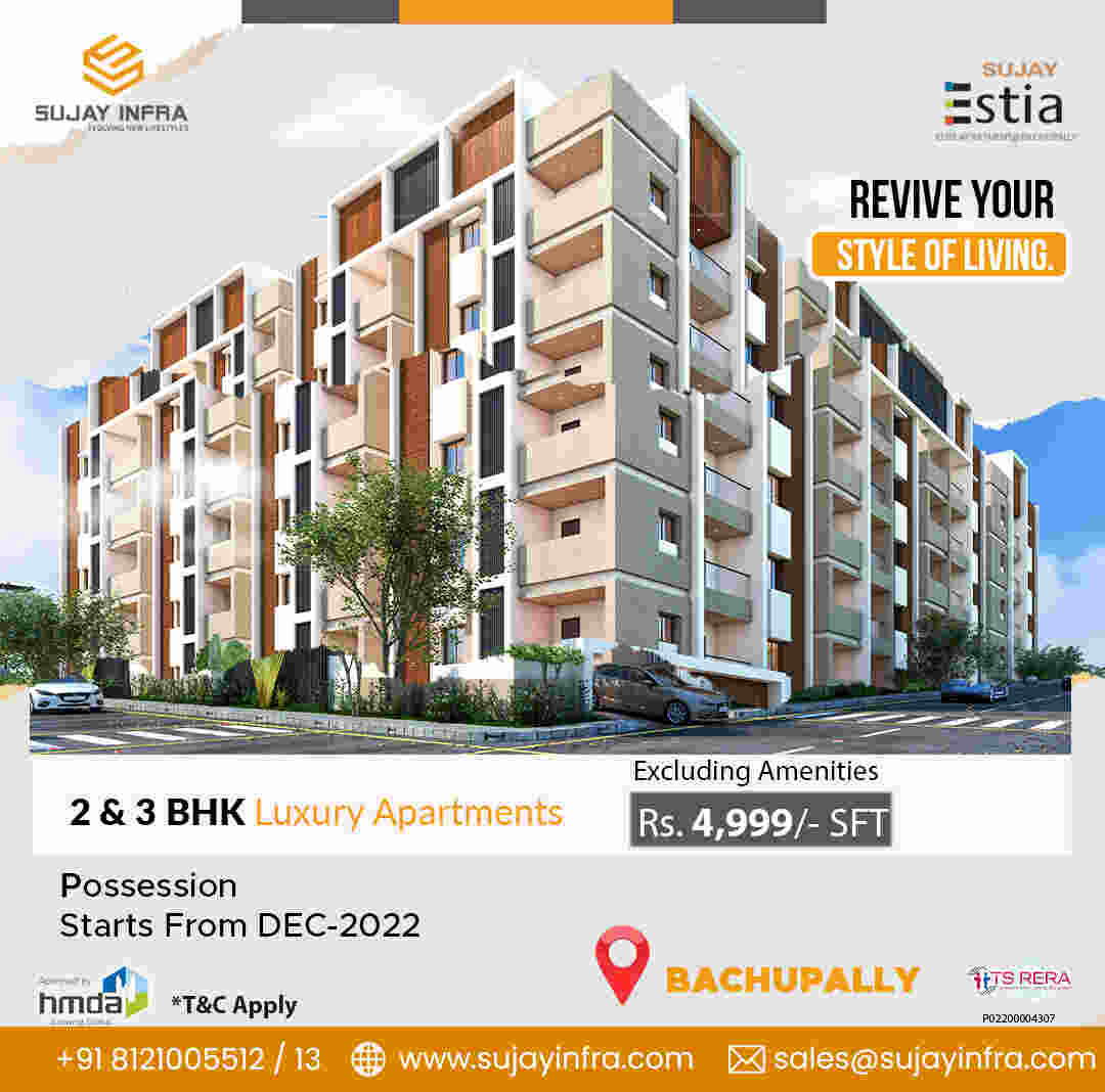 Apartments For Sale In Bachupally From Sujay Infra 16769602828