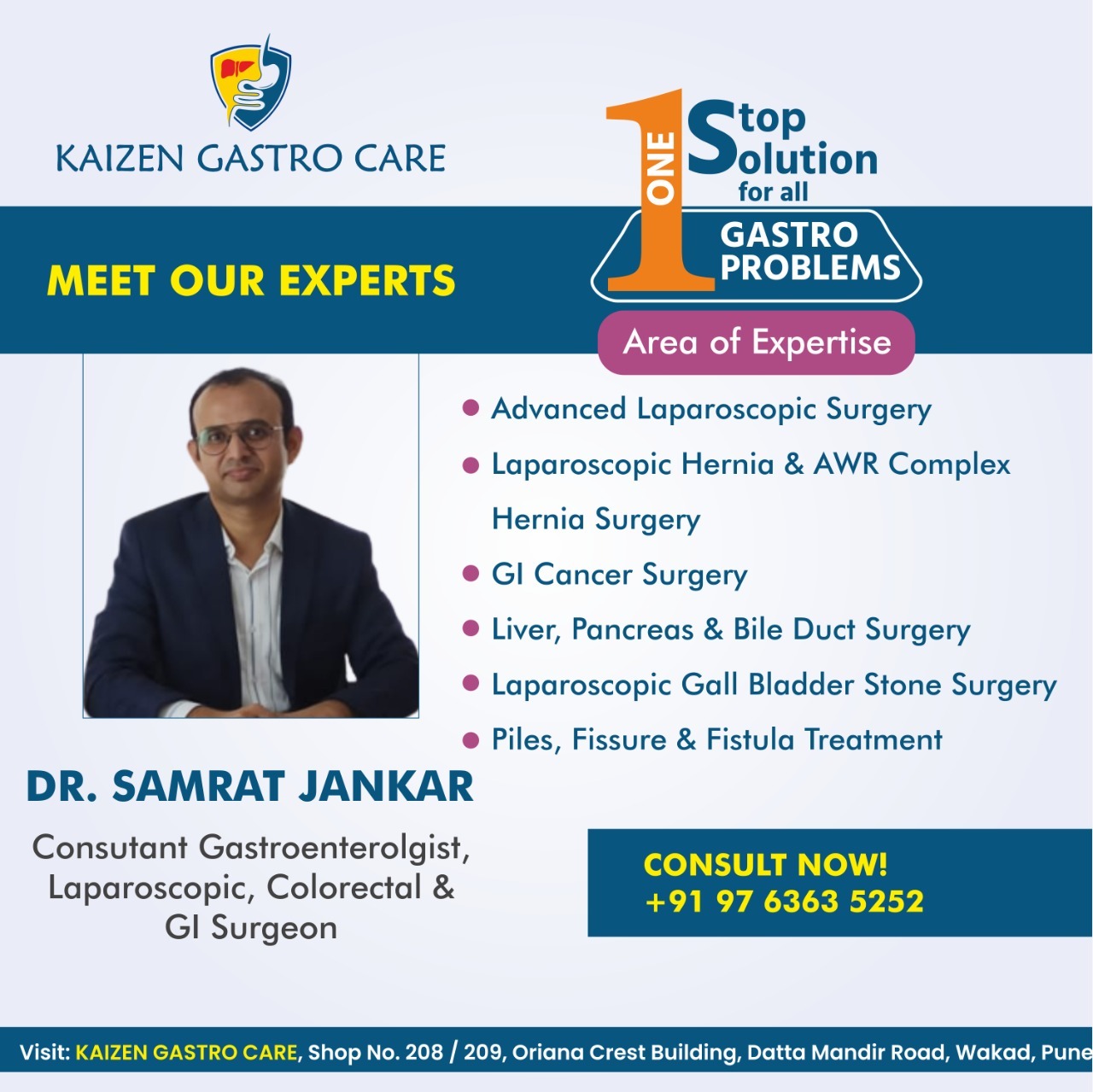 Best Gastroenterologist In Pcmc Pune Dr Samrat Jankar 16703301652