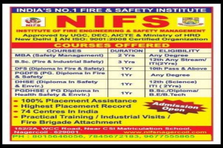 Bsc Fire And Industrial Safety In Nagercoil 9484211