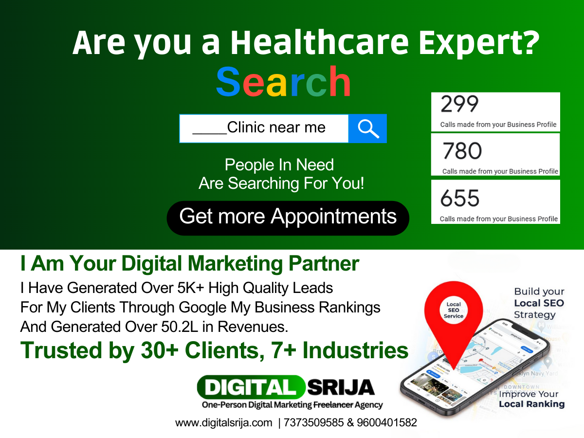 Digital Marketing For Clinics Get More Patients With Digital Srija 17375458280