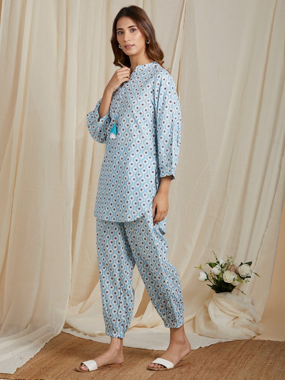 Explore The Beautiful Blue Hand Block Co Ord Set Collection 17339958198