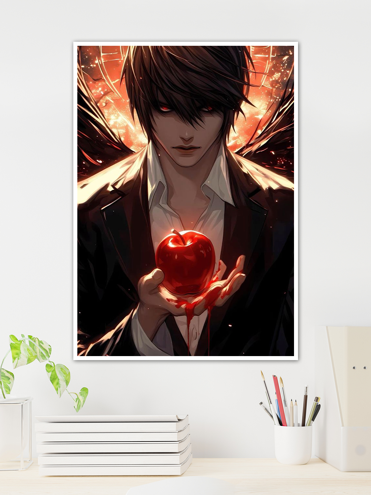 Light Yagami Blood Apple Poster Death Note 17409835361