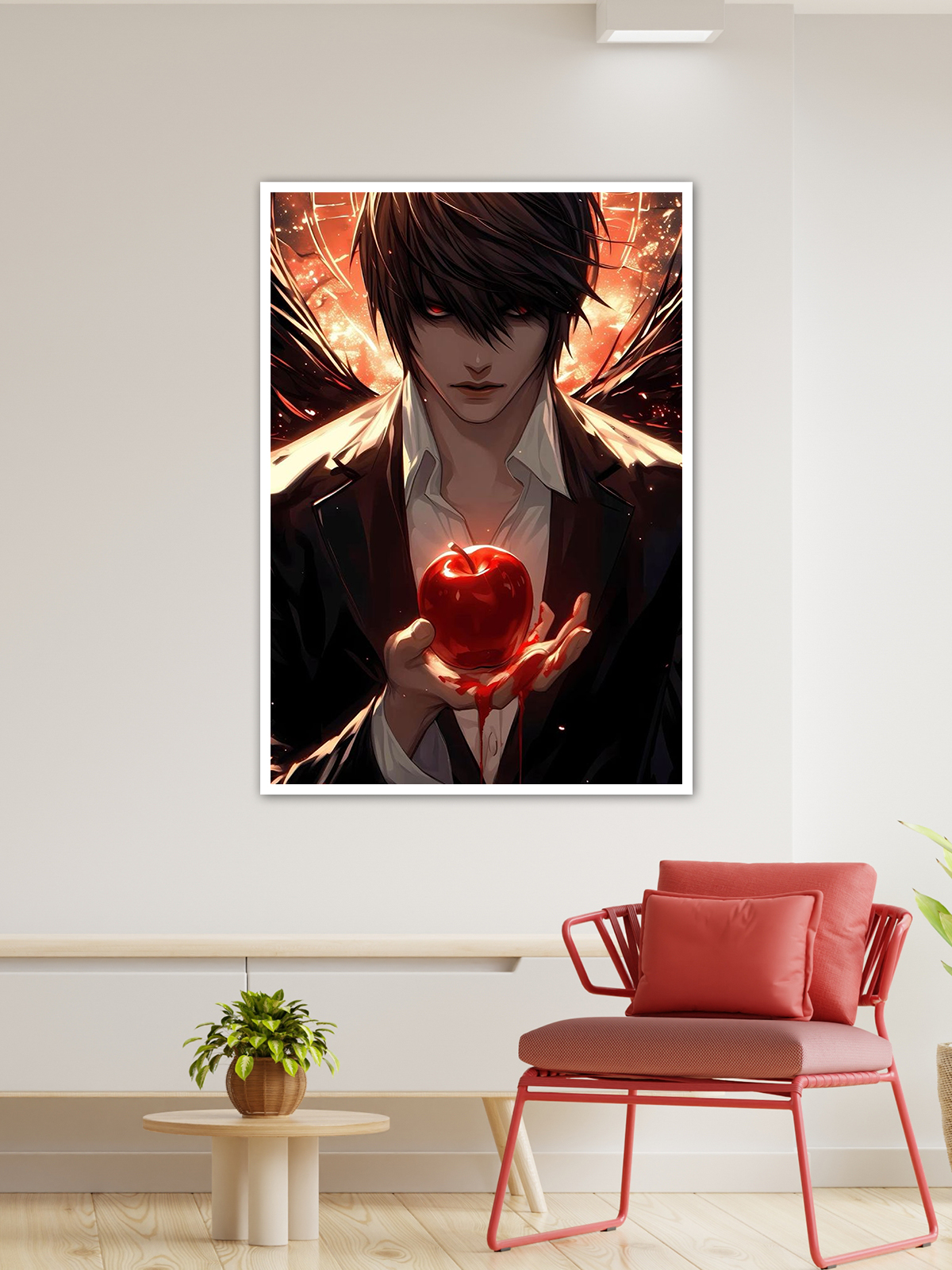 Light Yagami Blood Apple Poster Death Note 17409835370