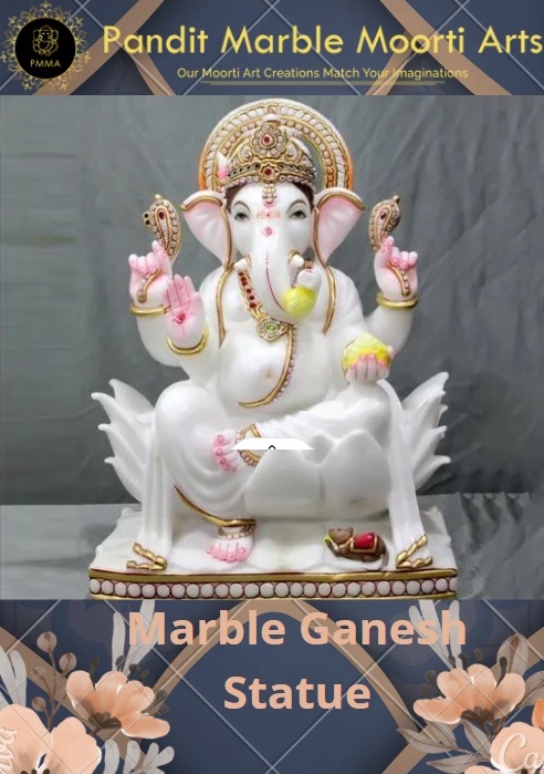 Marble Ganesh Idol For Home 16765232546