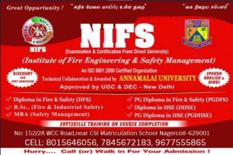 Nifs Fire And Safety Course Institution Nagercoil 154140