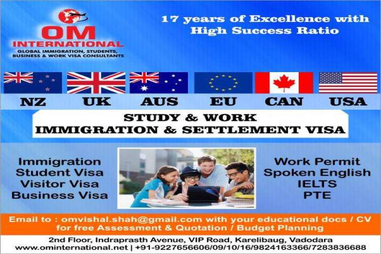 Om International Students Business Work Visa Consultants In Vadodara 8063779