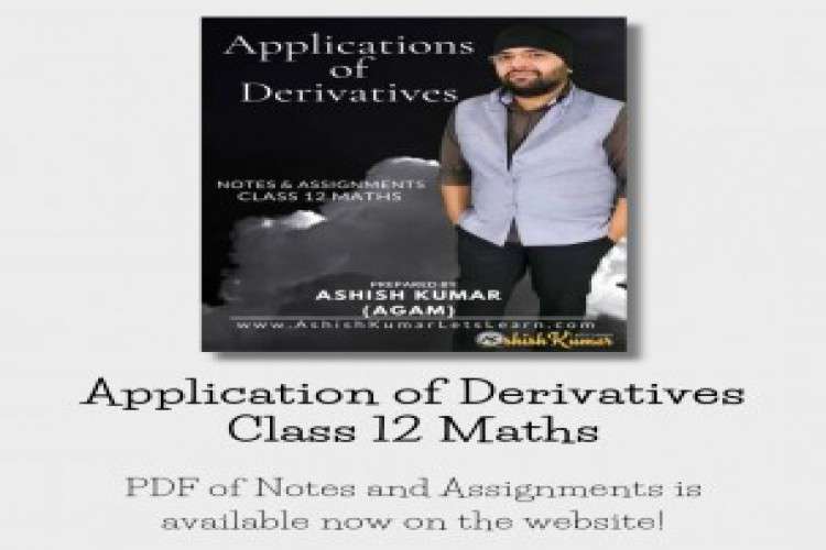 Pdf Notes Of Applications Of Derivatives 8782722