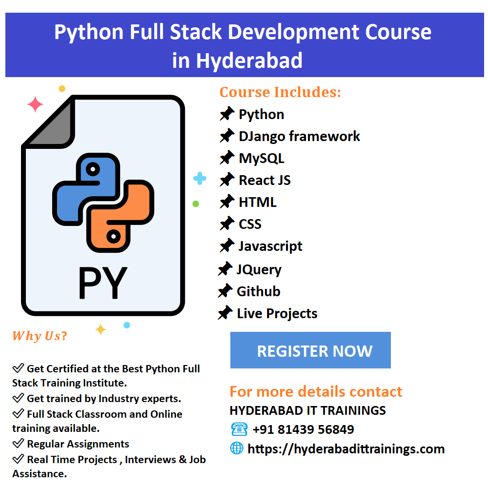 Python Full Stack Developer Training In Hyderabad 169838538910