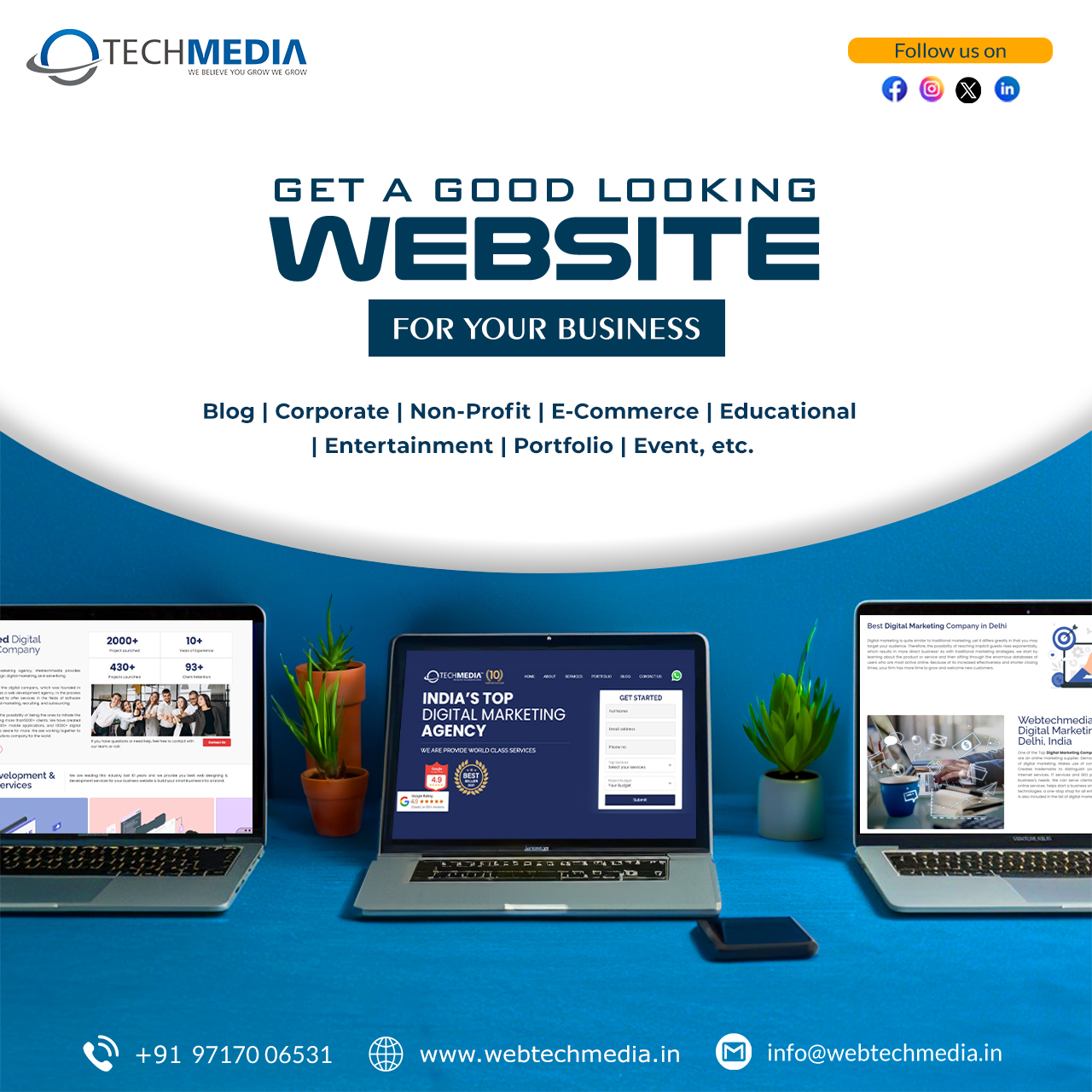 Responsive Website Designing Service In Delhi At Webtechmedia 17141222510