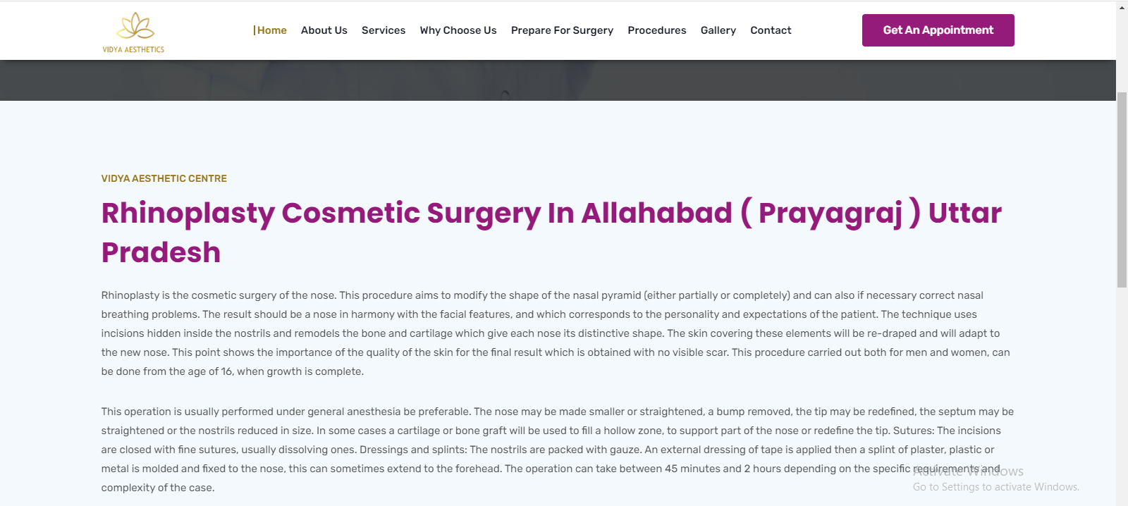 Rhinoplasty Cosmetic Surgery In Allahabad Uttar Pradesh 170359053710