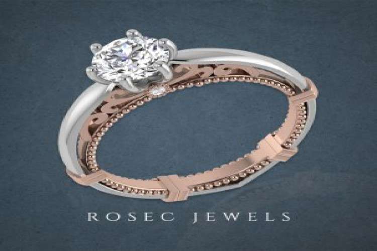 Solitaire Vintage Diamond Ring  Rosec Jewels 8597734