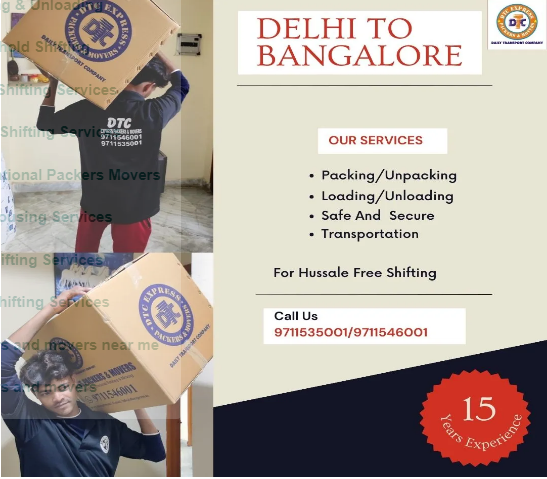 Top Packers And Movers In Delhi To Bangalore 17133355253