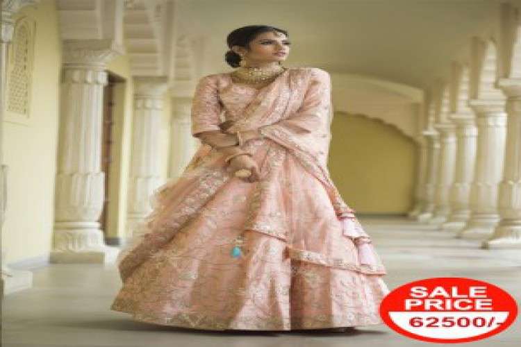 Vasansi Jaipur Pink Linen Lehenga Online 224866